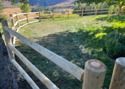 3 Rail Dowelled Wood Fence Hailey Idaho