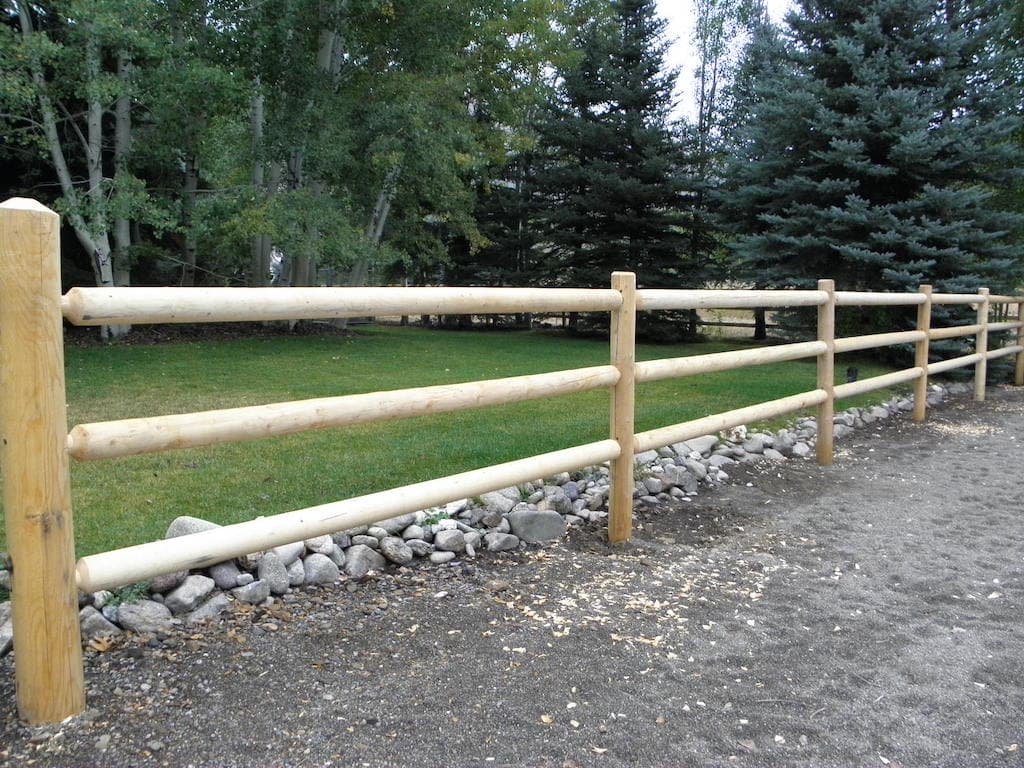 3 Rail Dowelled Wood Fence