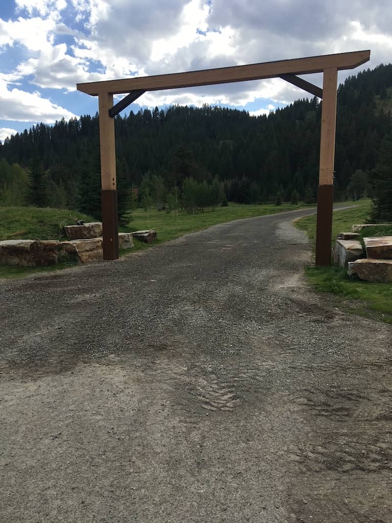 Angular Wood Archway Sun Valley Idaho