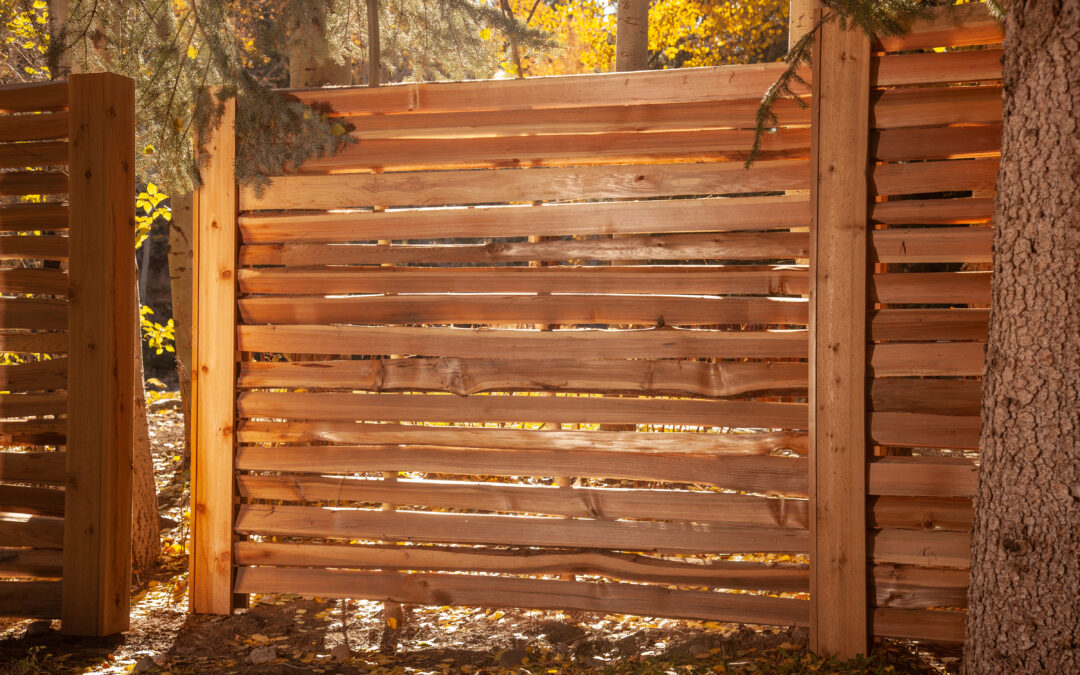 Horizontal Split Rail Cedar Wood Privacy Fence Hailey Idaho 1