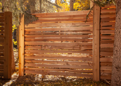 Horizontal Split Rail Cedar Wood Privacy Fence Hailey Idaho 1