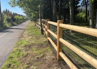 Fencing Contractor Ketchum Id Our Work 3 Rail Dowelled Wood Fence 3